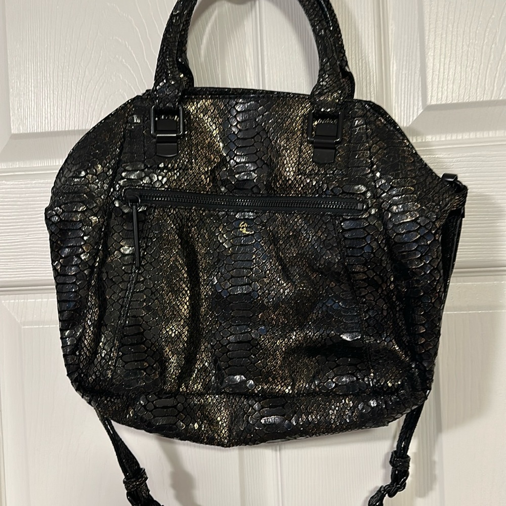 Elliot, Luca snake skin leather handbag with Crossbody strap new without tags